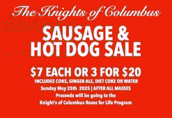 The KofC Sausage and Hot Dog Sale 2025
